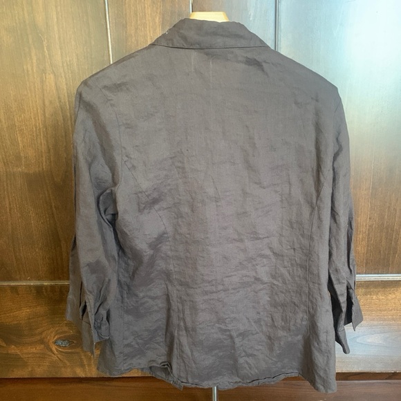 1219 Tracy M Brown Button Down Shirt - Picture 2 of 4